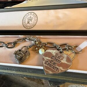 Y2K Juicy Couture Silver Chain Link Bracelet AND Separate Charm